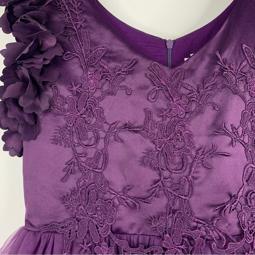 Trish Scully Child | Bianca Party Purple Dress Eggplant Special Occasion 12 - Picture 6 of 14